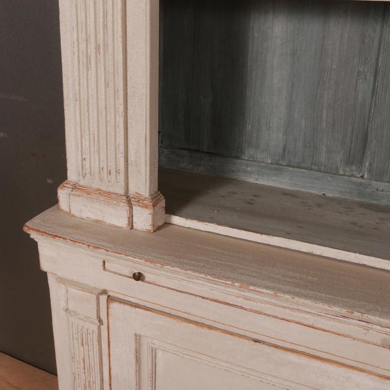 Architectural English Painted Bookcase For Sale at 1stDibs painted