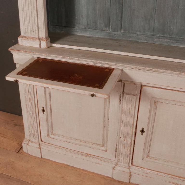 Architectural English Painted Bookcase For Sale at 1stDibs painted