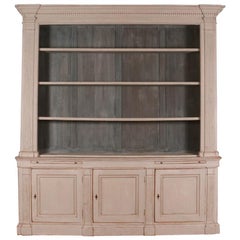 Antique Architectural English Painted Bookcase