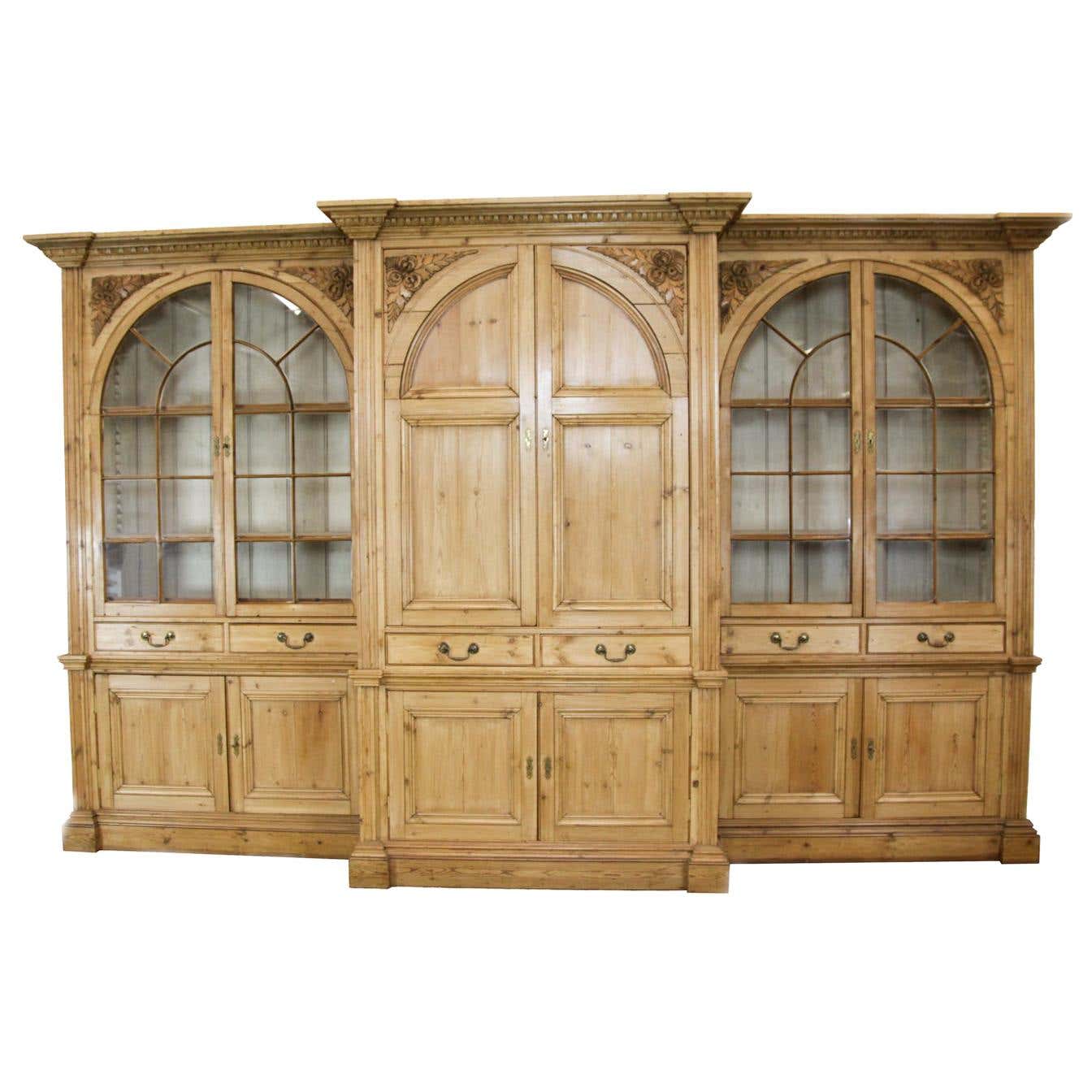 Rustic Breakfront Architectural English Pine Breakfront at 1stDibs | breakfront architecture