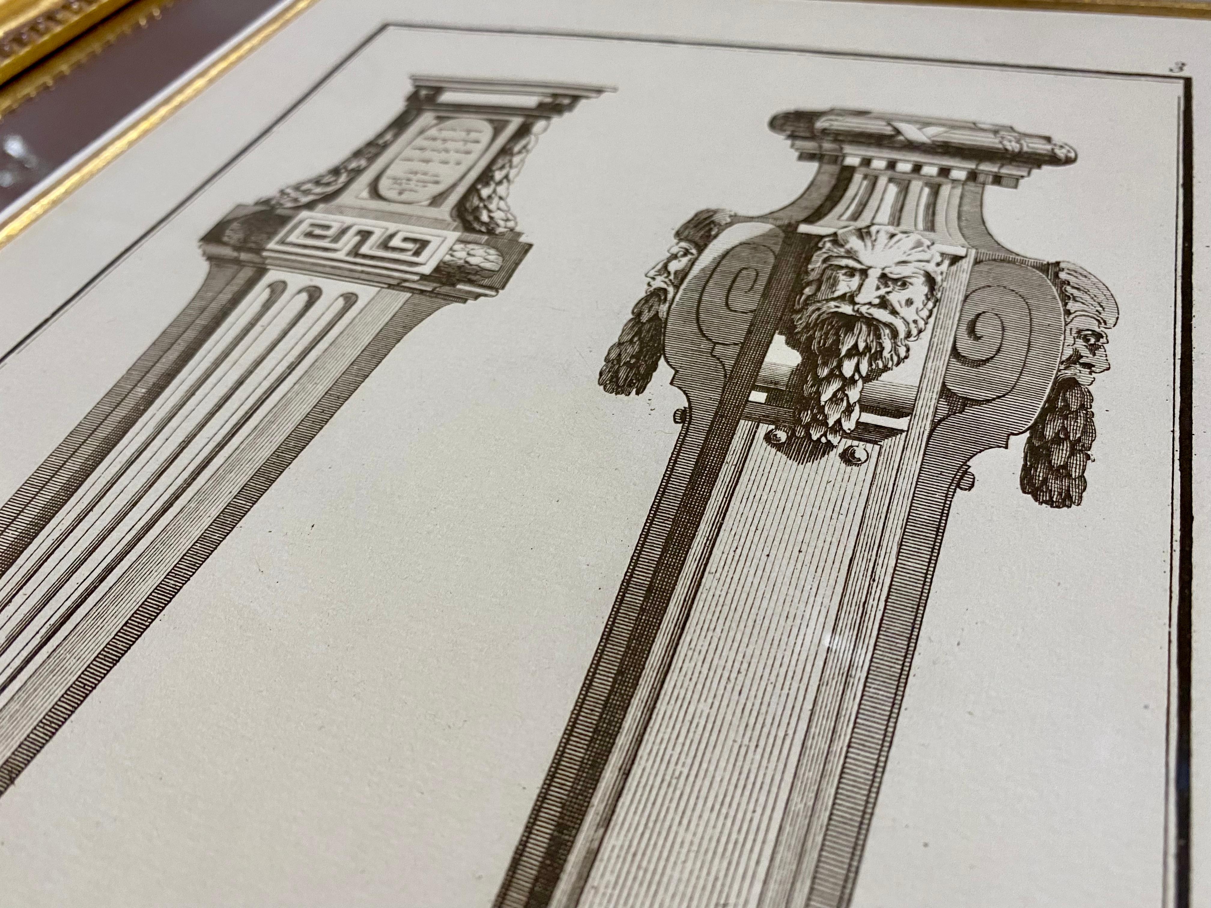 Neoclassical Architectural Etching, Gaines 'Columns' For Sale