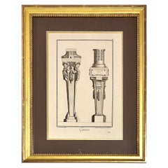 Antique Architectural Etching, Gaines 'Columns'