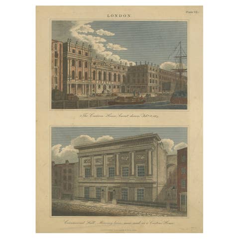 Architectural Evolution: London's Custom House and Commercial Hall, 1815