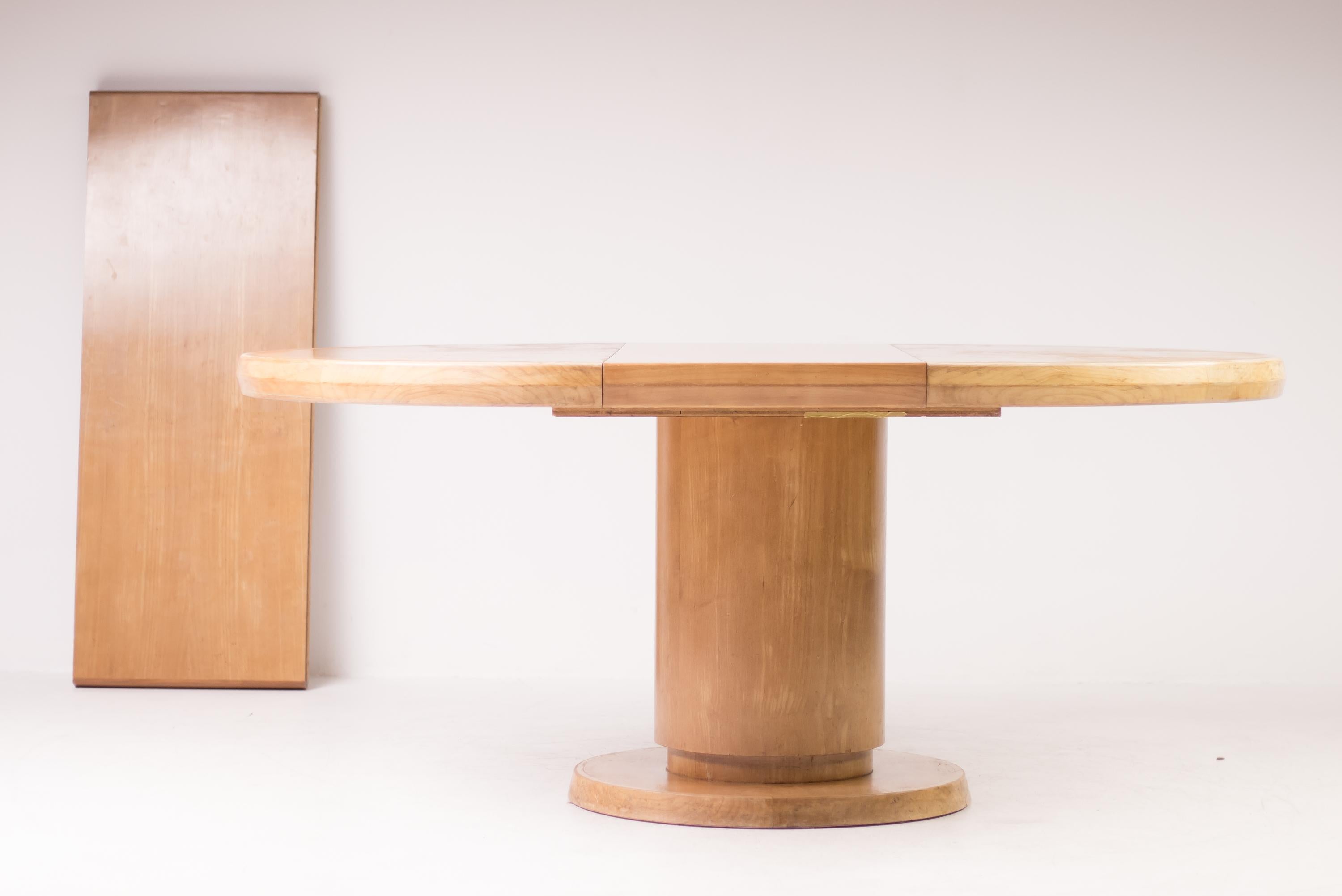 Mid-20th Century Architectural Extendable Circular Dining Table