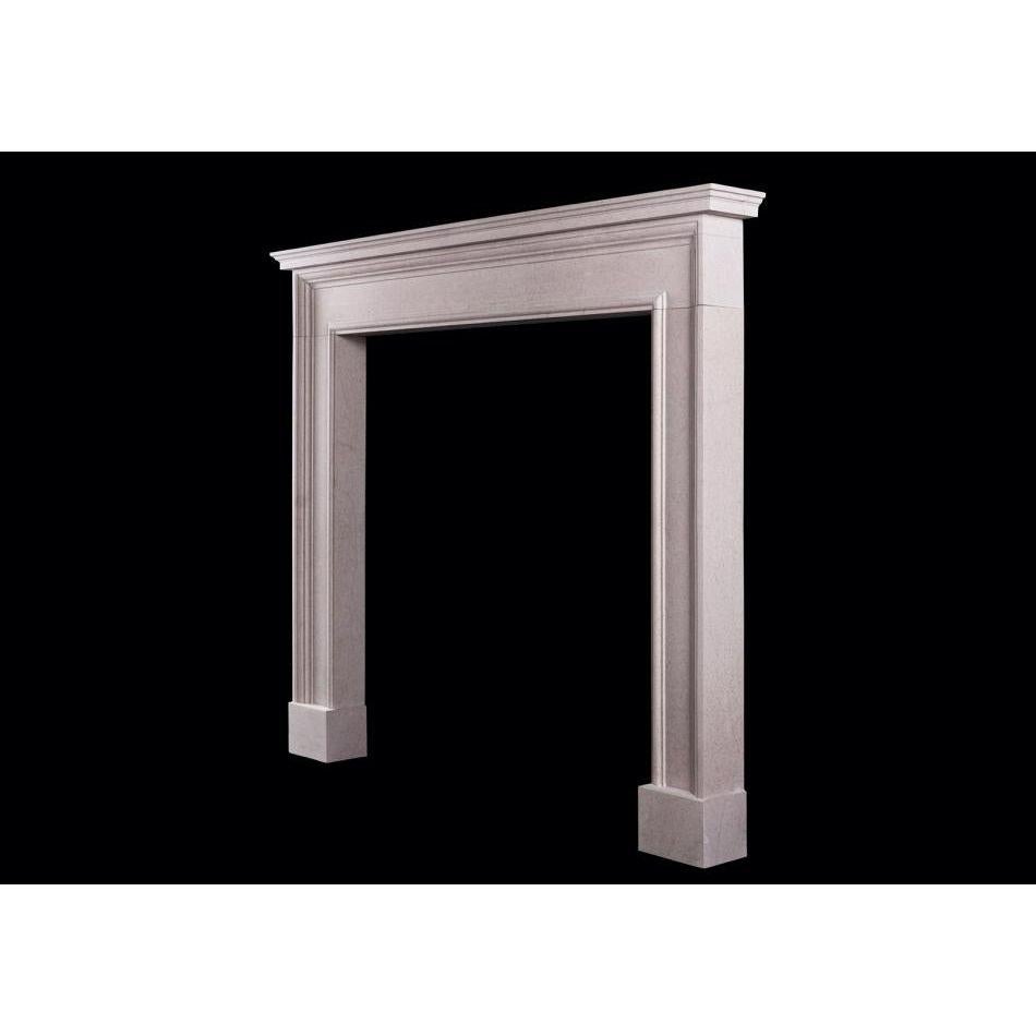 Modern Architectural Fireplace with Moulded Shelf For Sale
