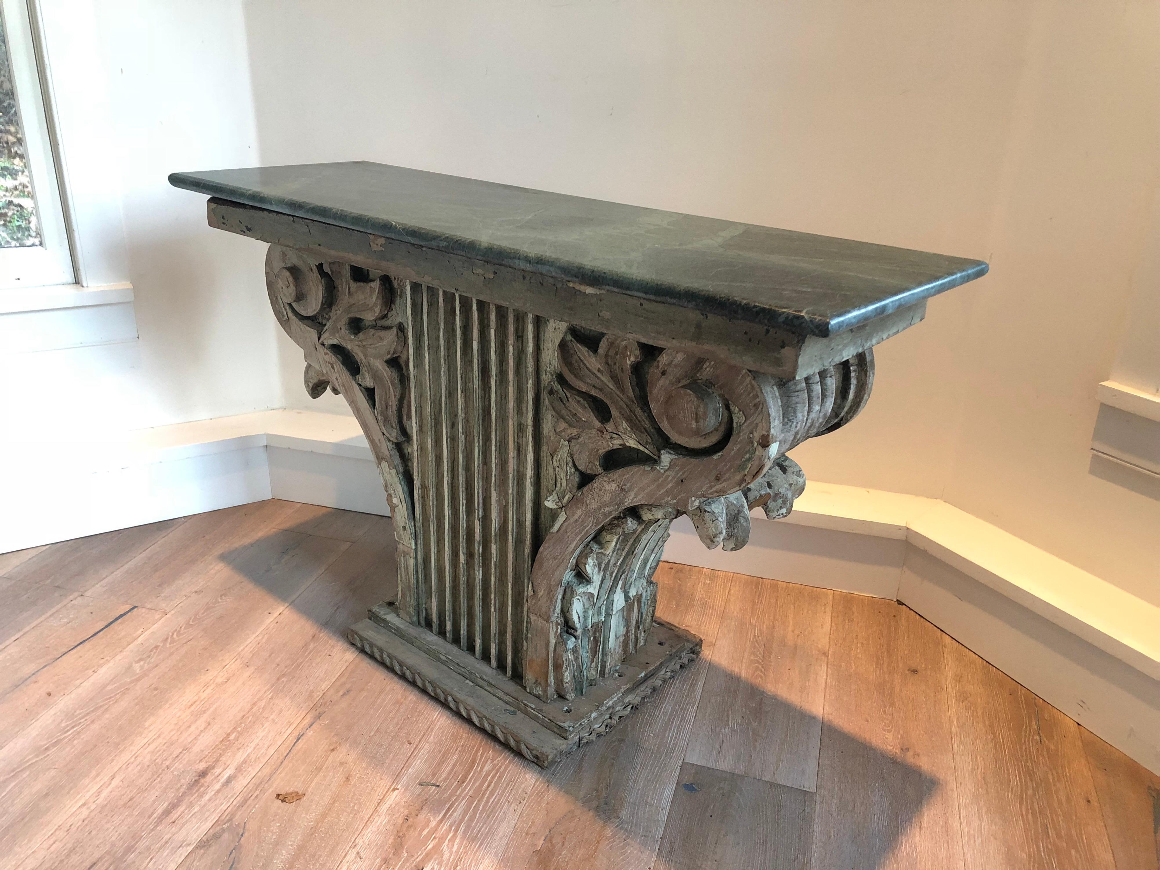 Rustic Architectural Fragment Console Table
