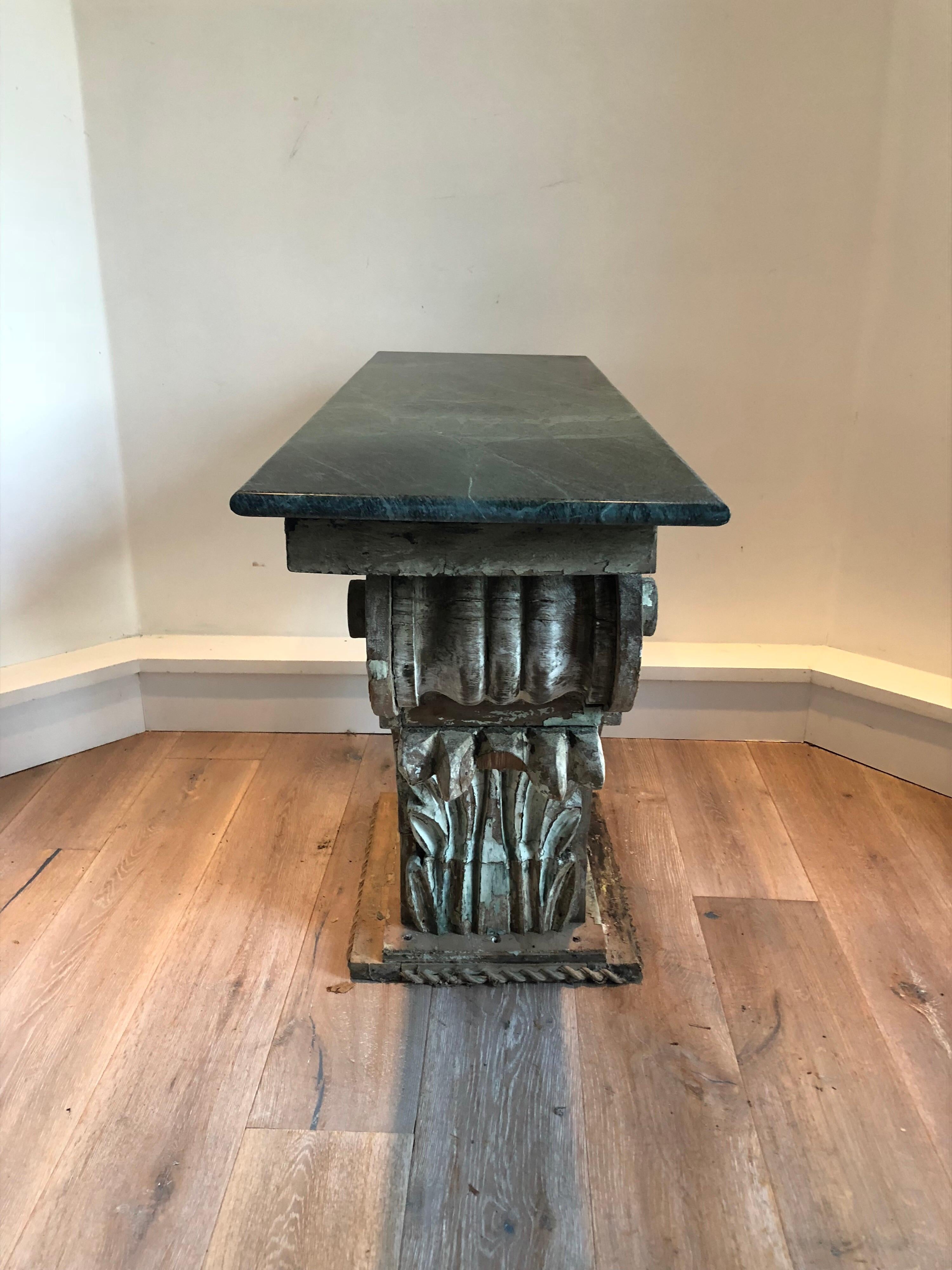 Architectural Fragment Console Table In Distressed Condition In Stockton, NJ