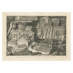 Architectural Fragments of Écouen Castle – Engraving by Baltard, c.1800