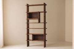 Architectural French oak bookcase / cabinet from the 1950s