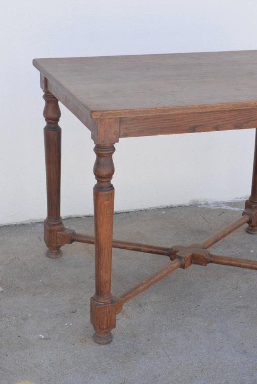 Néo-Renaissance Table centrale ou table de jeu architecturale en chêne français en vente