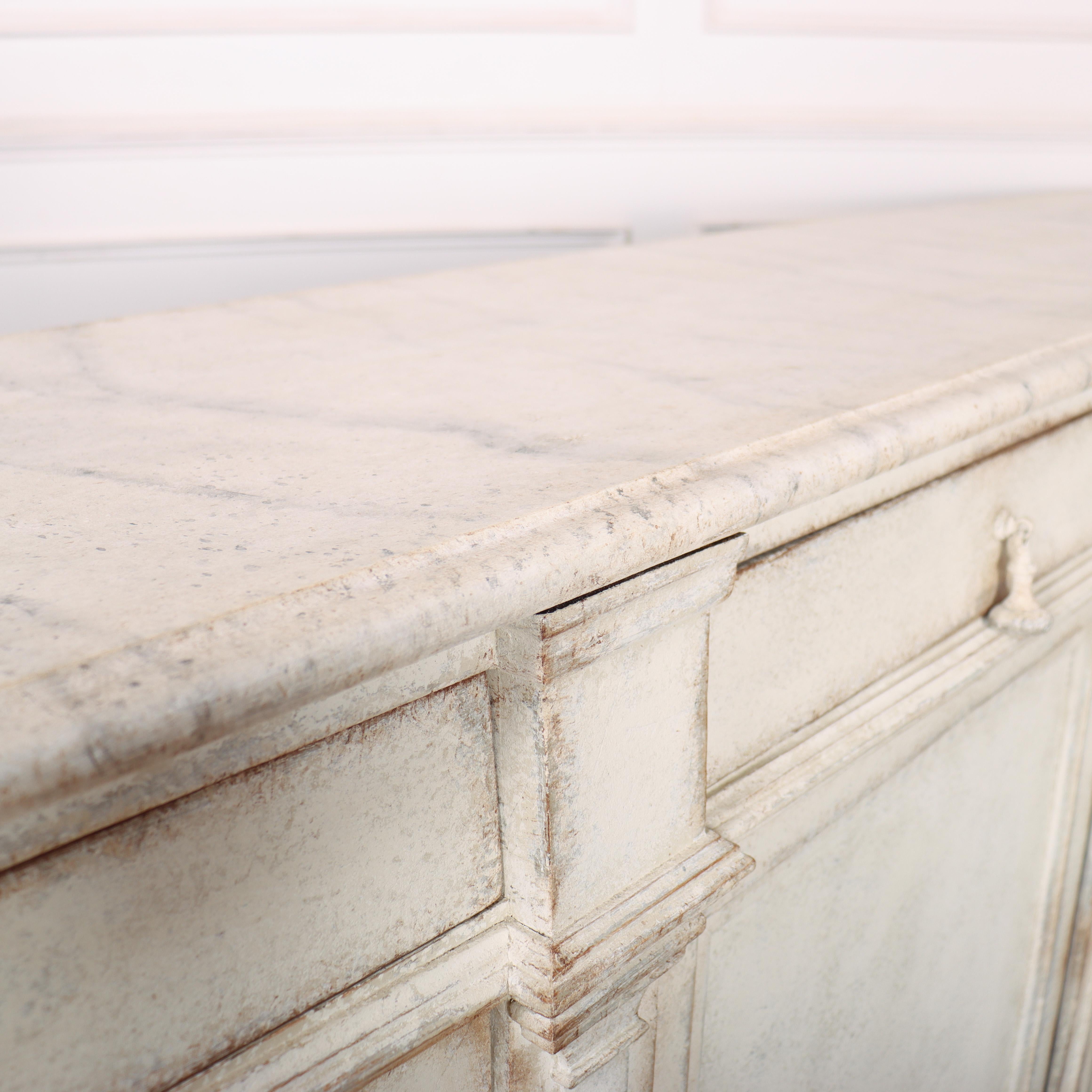 Architectural French Painted Sideboard For Sale 9