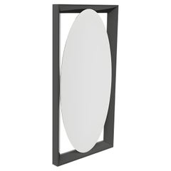 Architectural Full-Length Oval Floor Mirror W/ Lacquered Frame By Mondo Design