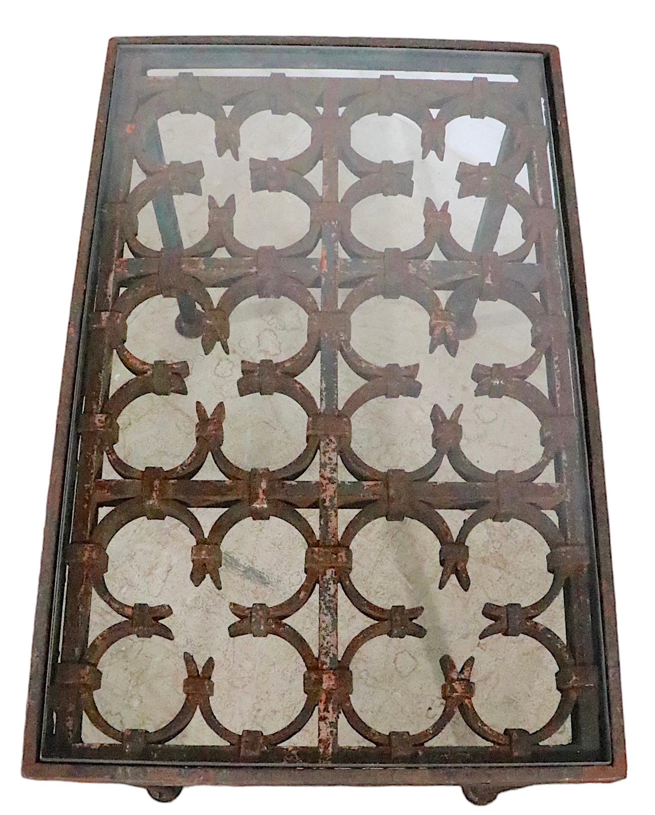 iron panel table