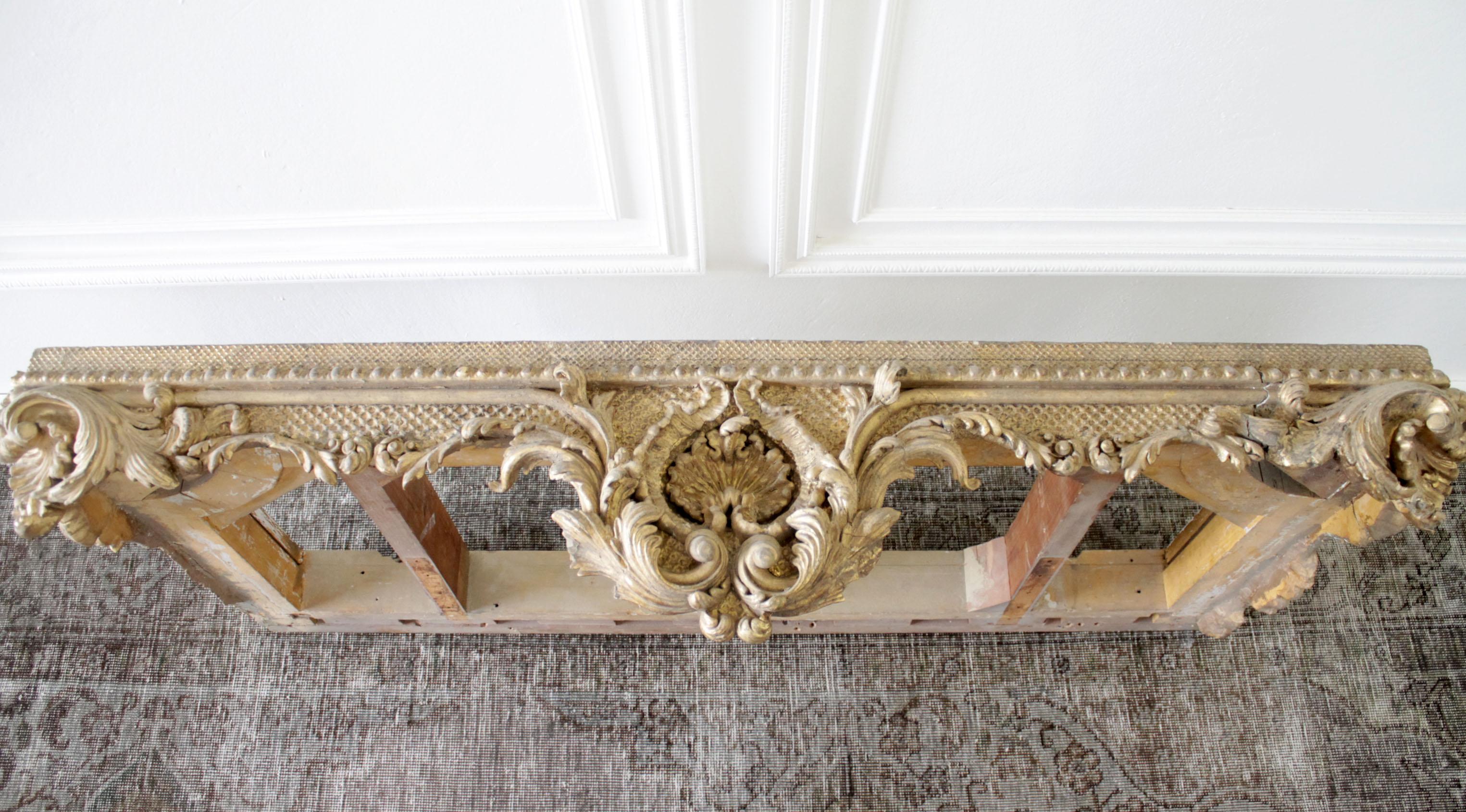 European Architectural Giltwood Corona Bed Canopy
