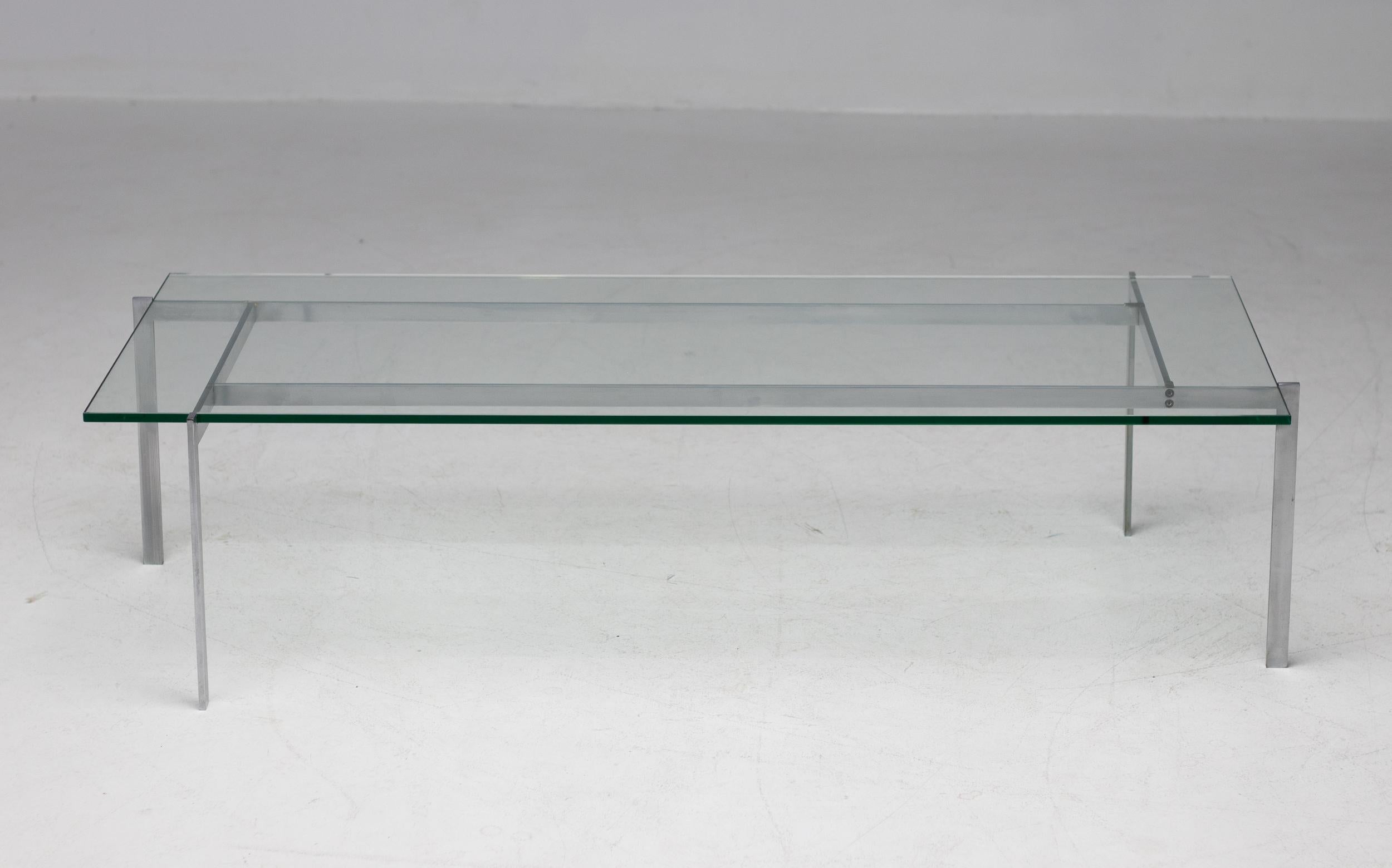 Danish Architectural Glass Coffee Table 