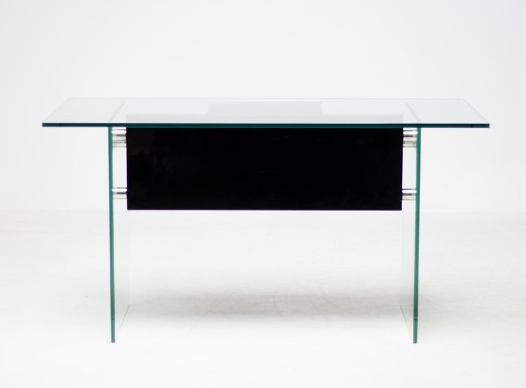 Architectural Glass Desk at 1stDibs