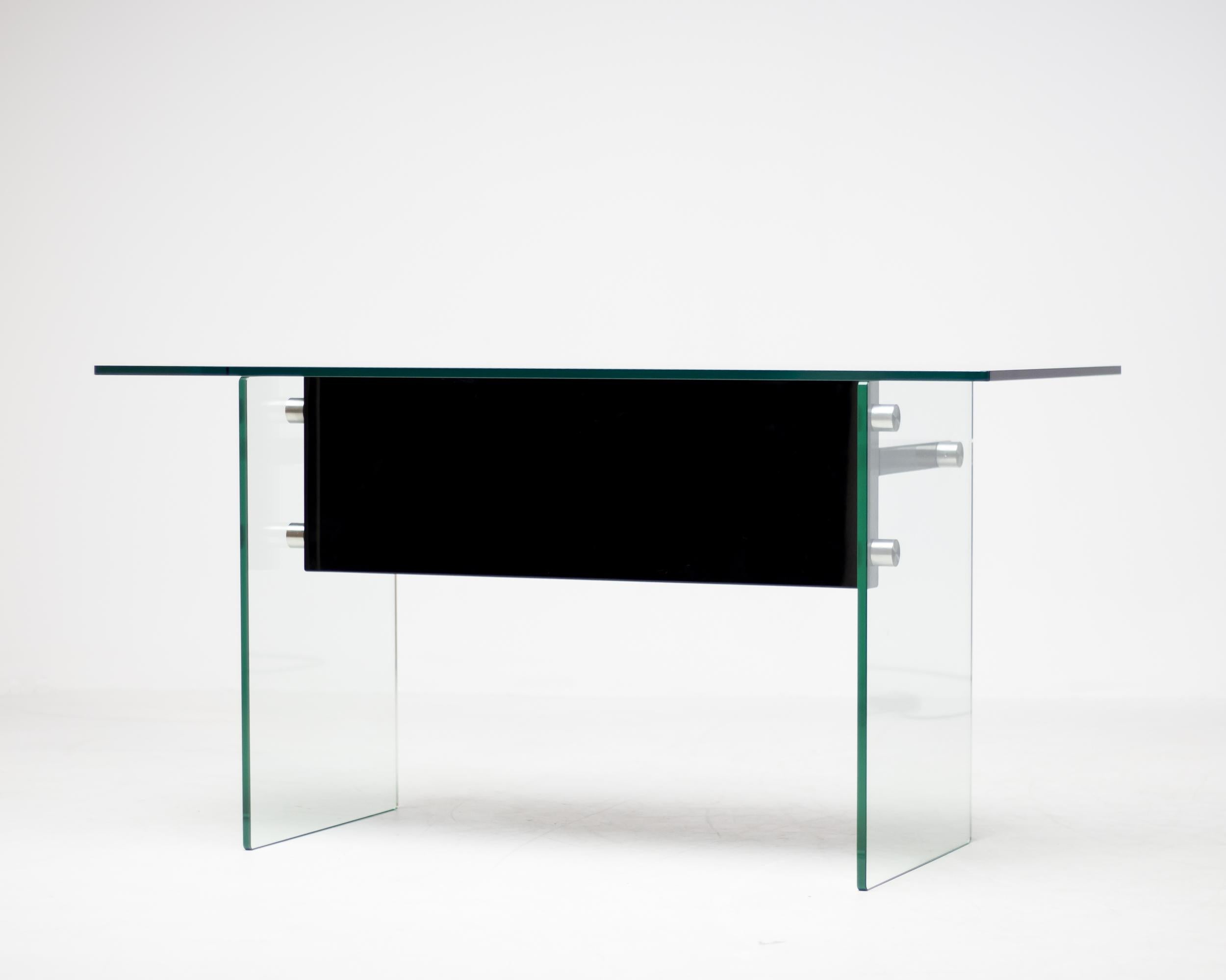 French Architectural Glass Desk