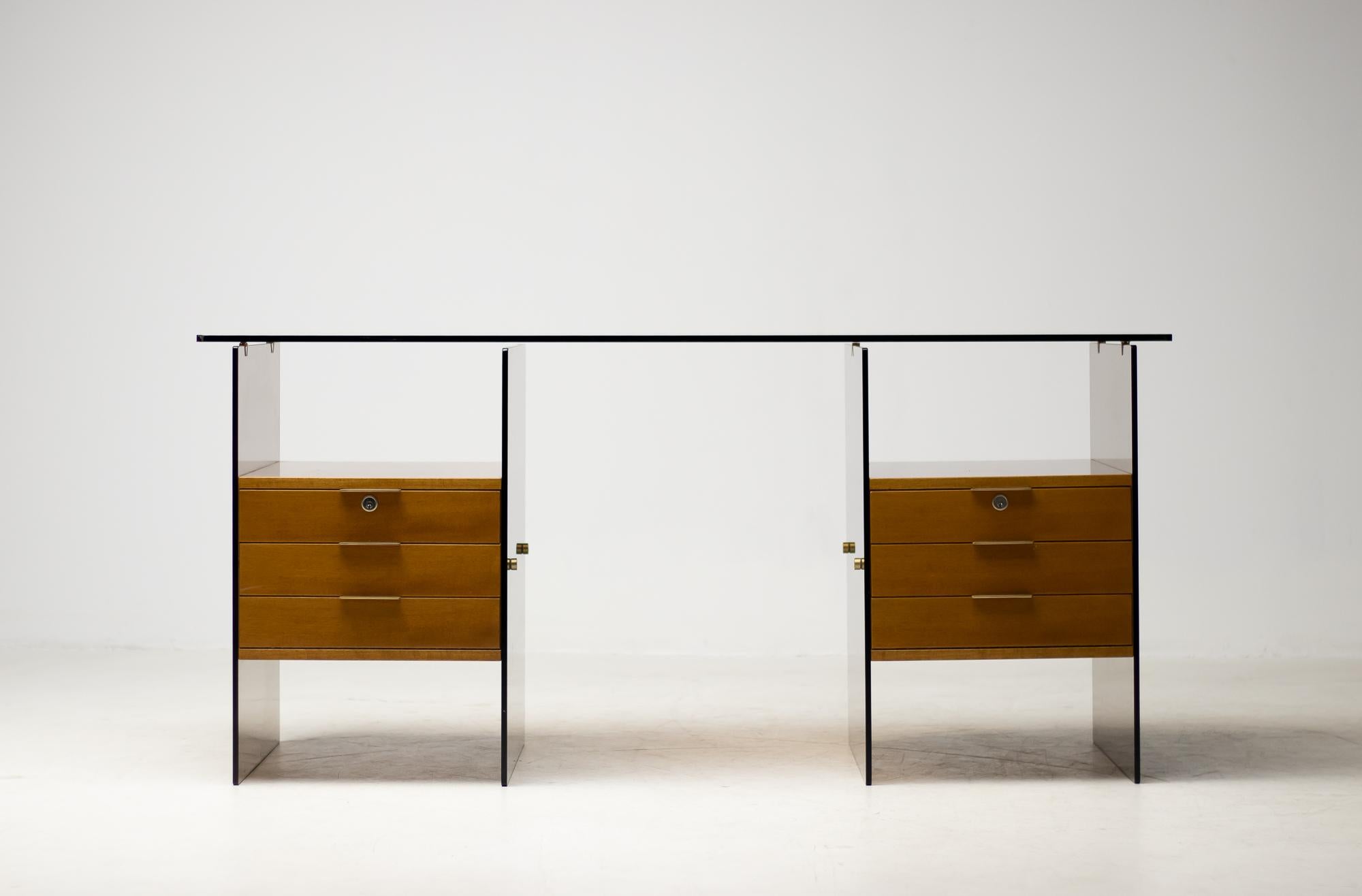 Architectural Glass Desk, France, 1960 6