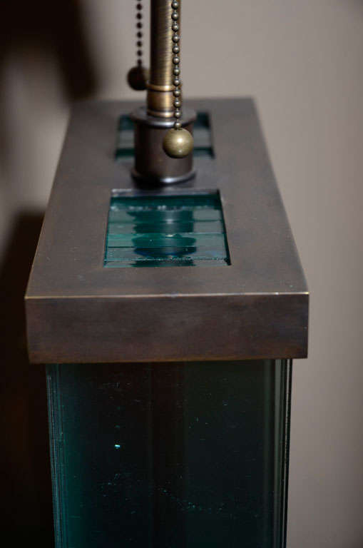 Architectural Glass Slab Lamps after Jean Michel Frank In New Condition In New York, NY