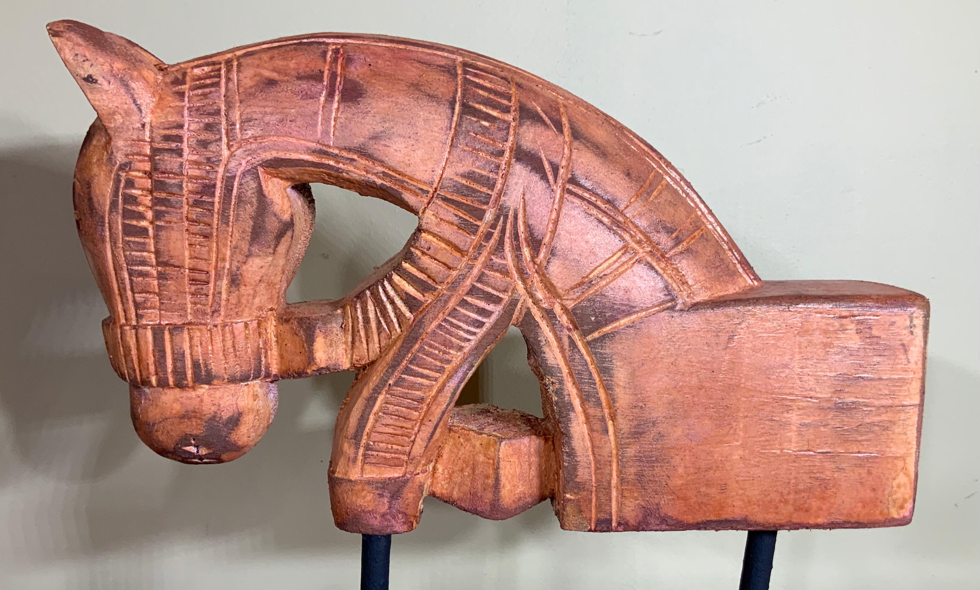Architectural Hand Carved Wood Horse For Sale 5