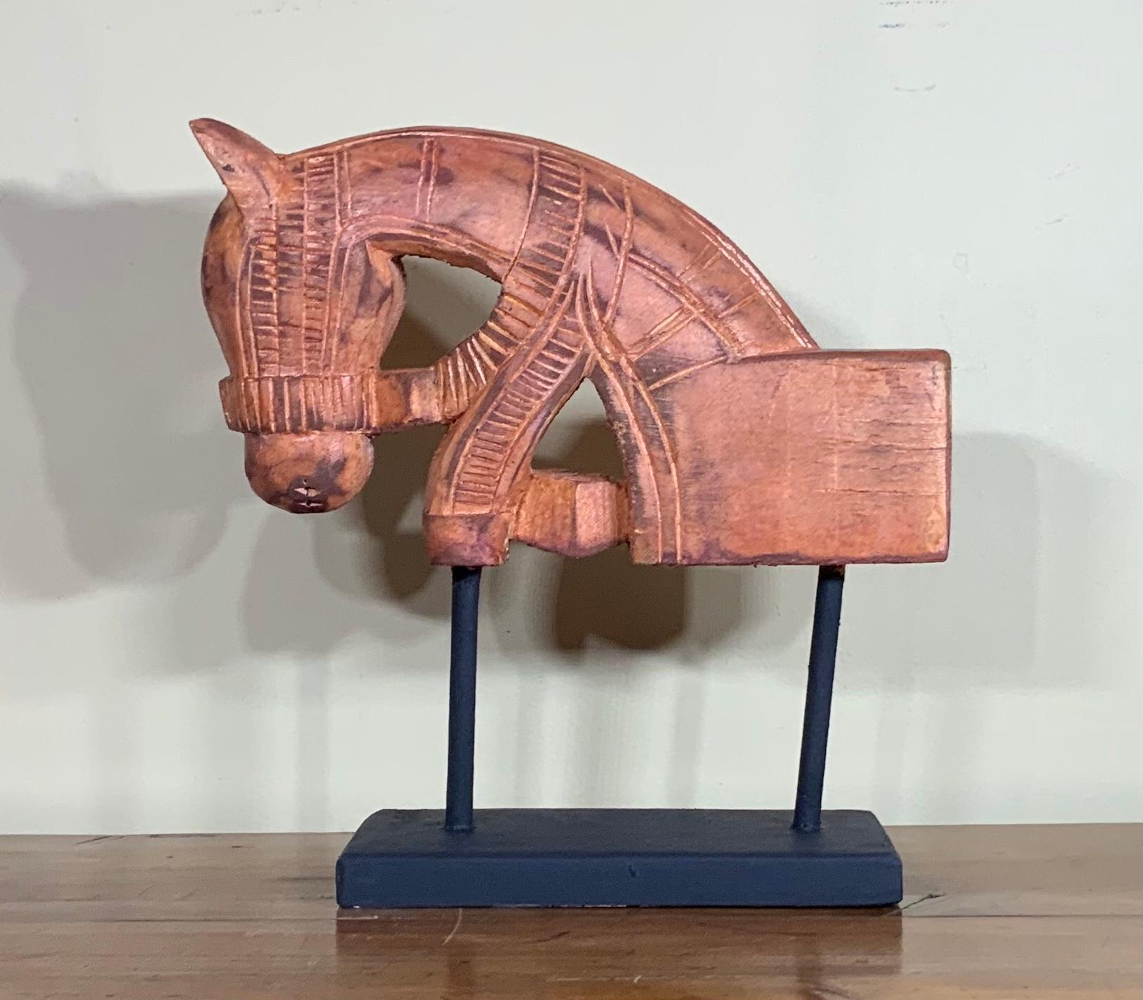 Architectural Hand Carved Wood Horse For Sale 7