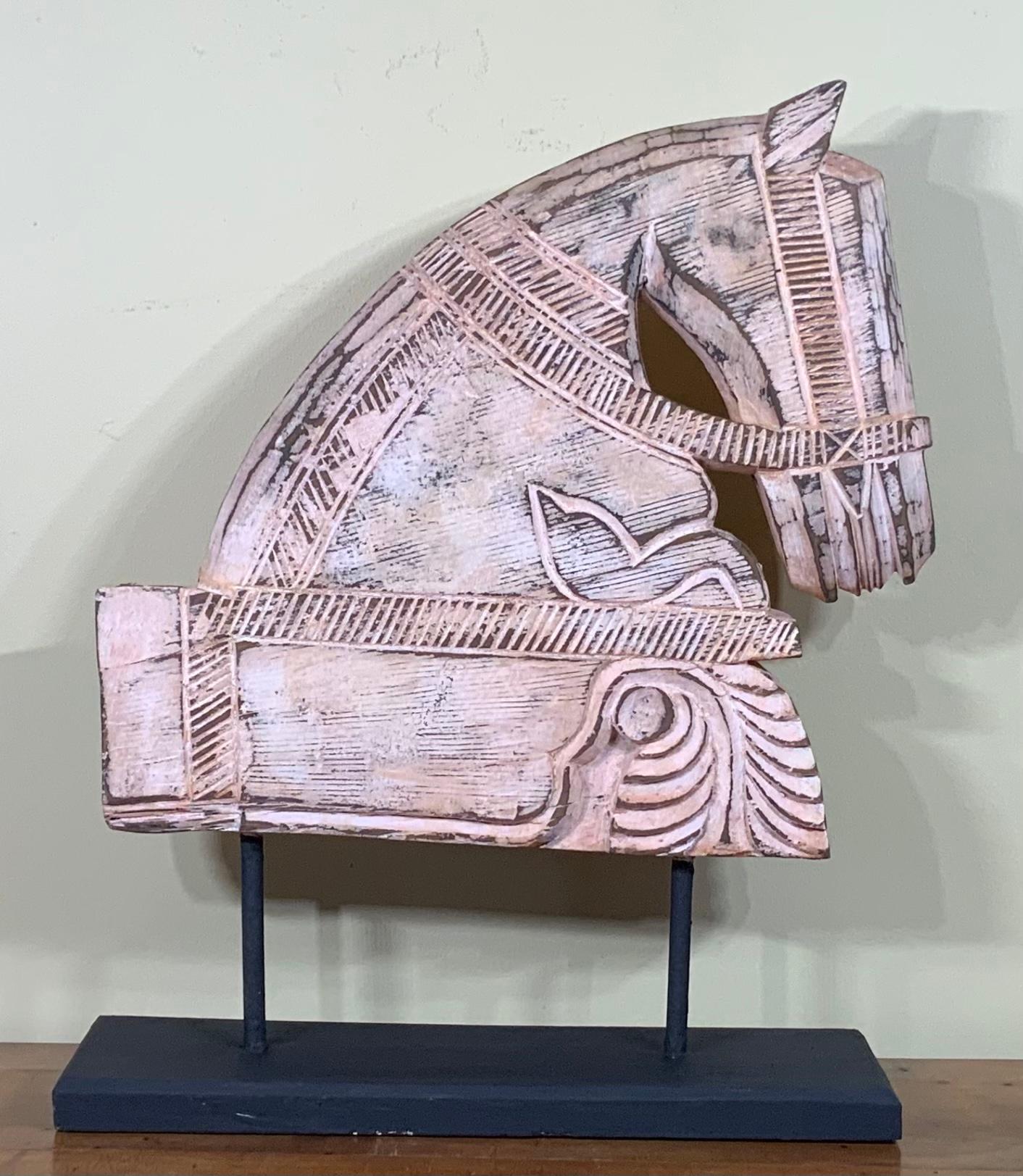 Architectural Hand Carved Wood Horse For Sale 1
