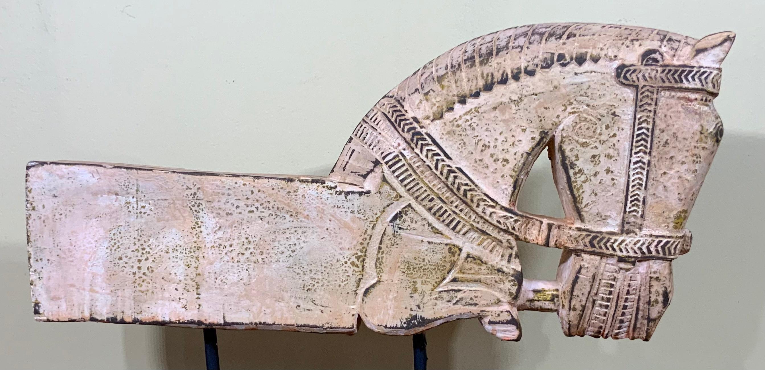 Architectural Hand Carved Wood Horse For Sale 2