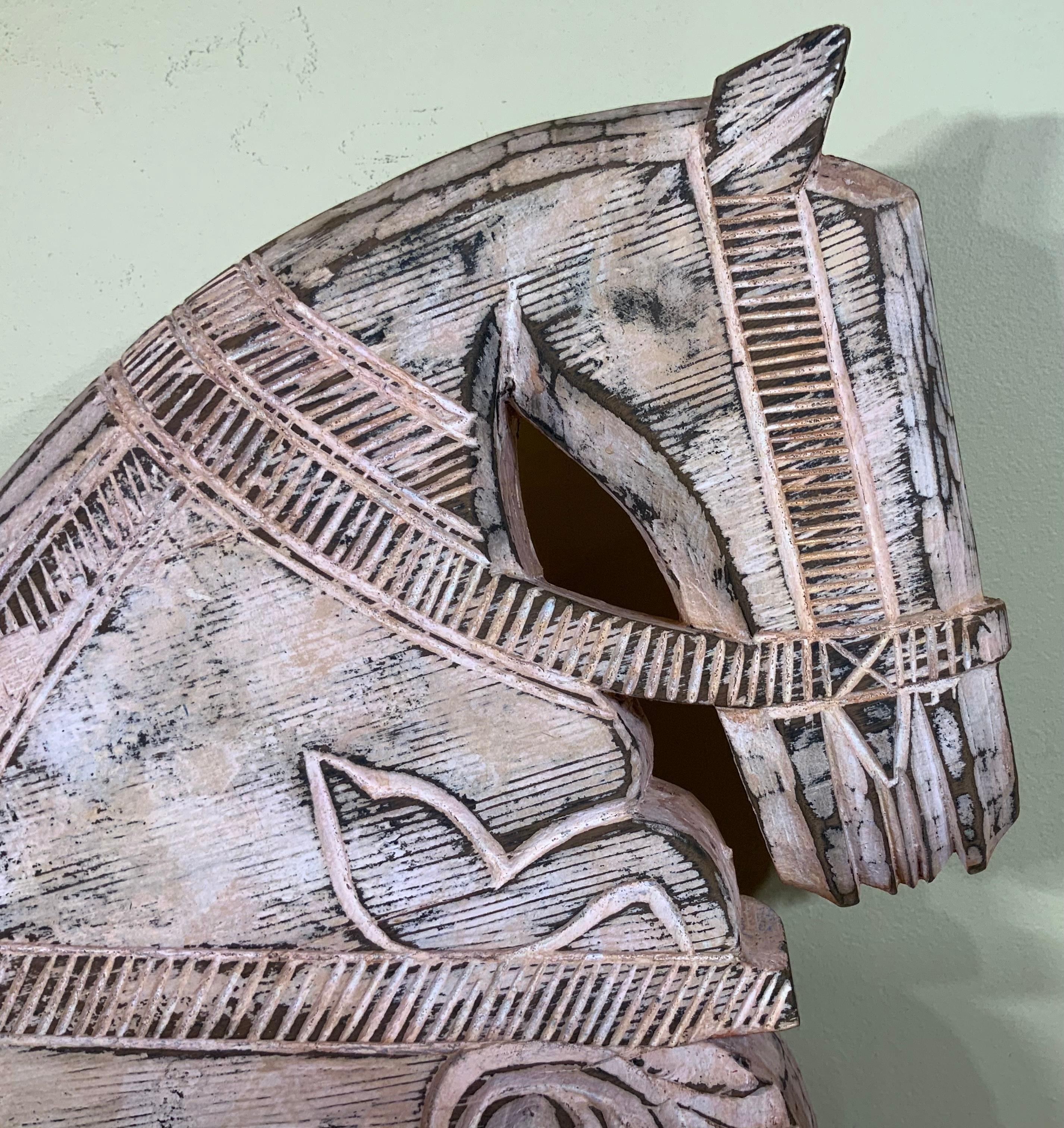 Architectural Hand Carved Wood Horse For Sale 2