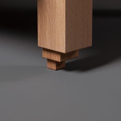 Architectural Handcrafted English Oak Ziggurat Nightstand