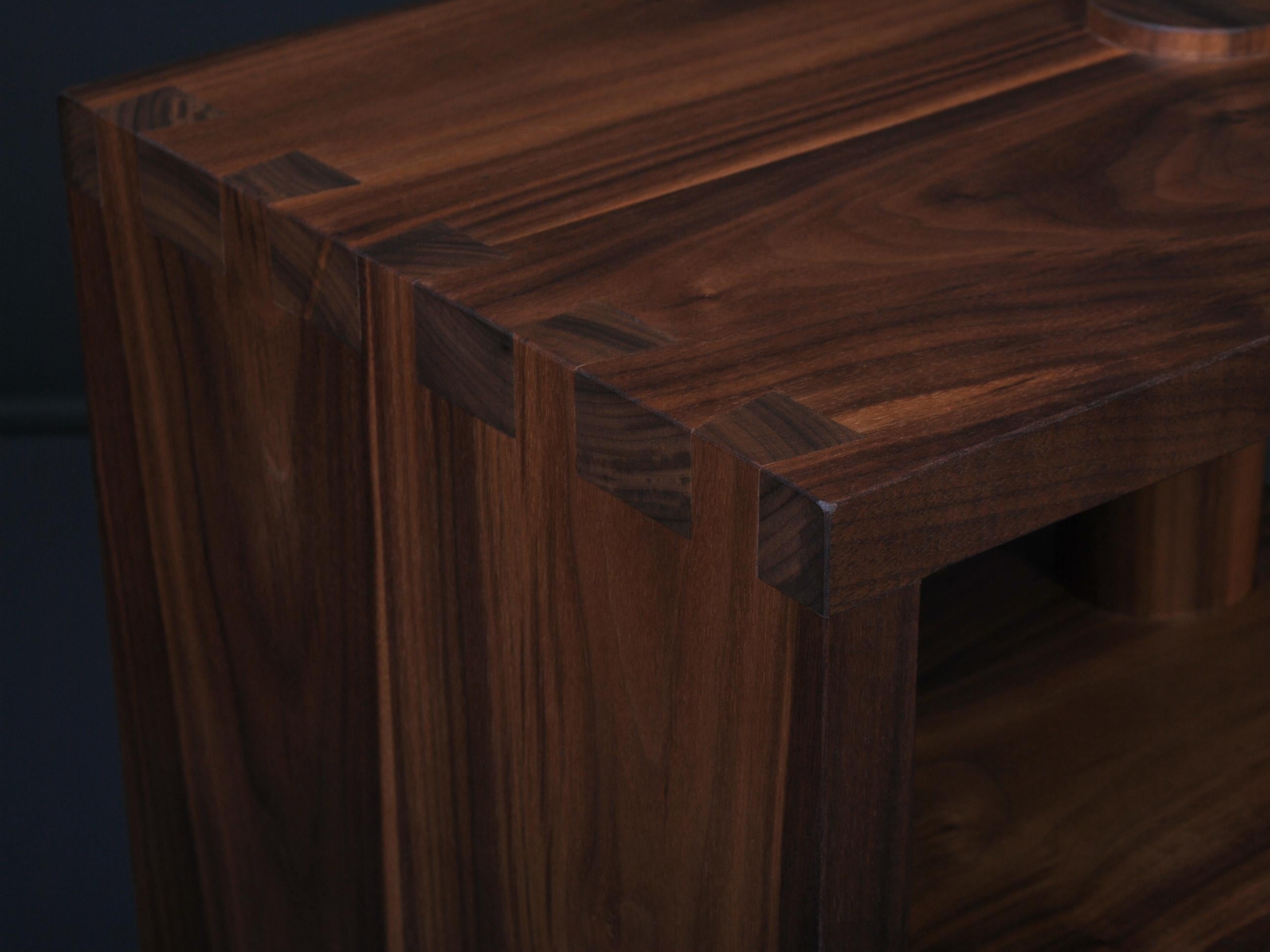 Architectural Handcrafted Walnut End Table 4