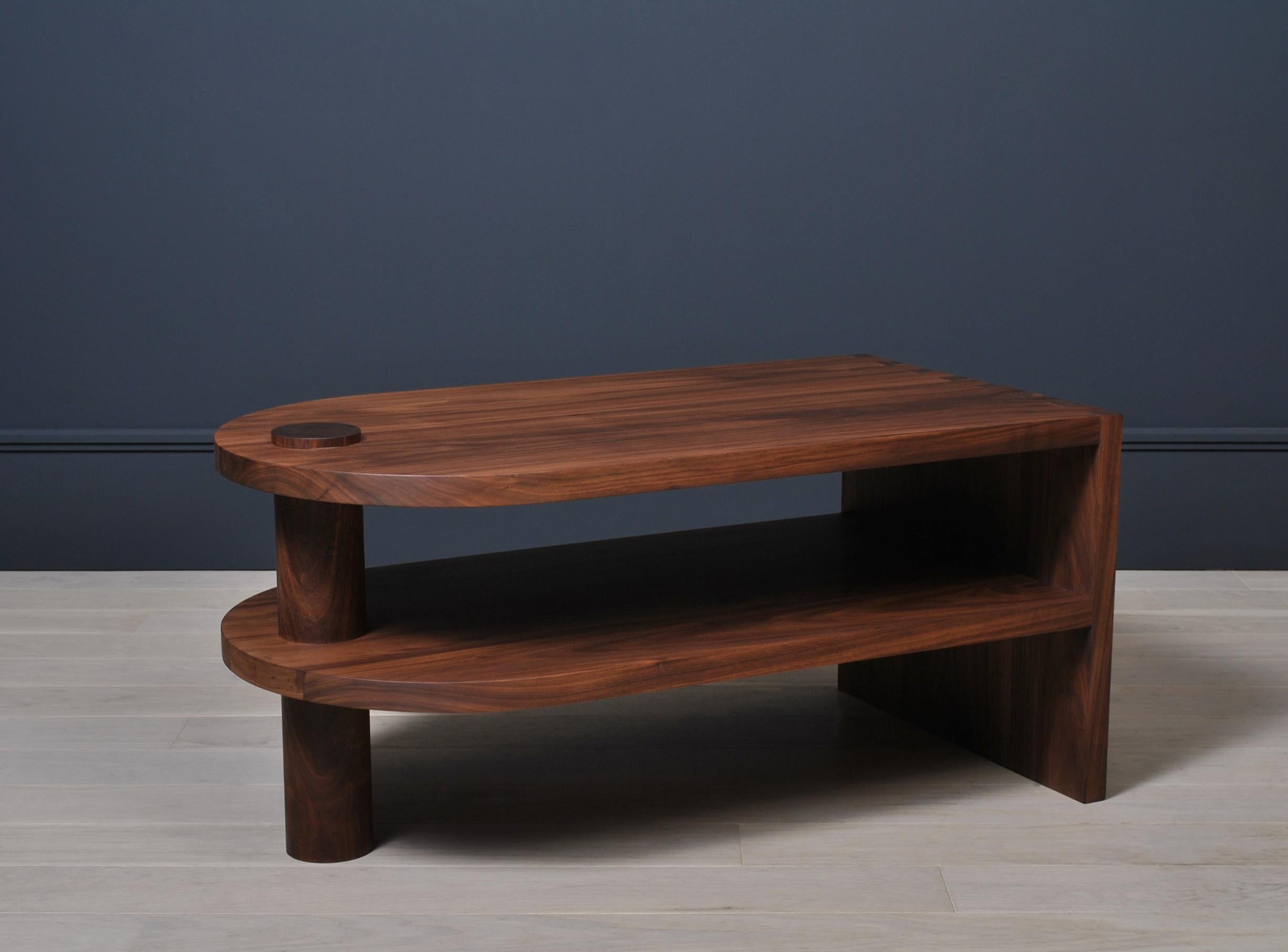 Architectural Handcrafted Walnut Coffee Table 4