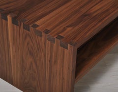 Handcrafted Architectural Walnut Pillar Table