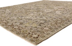 Architectural Harmony: An Antique Persian Heriz Masterpiece of Distinction