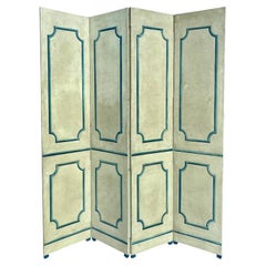 Architectural Hollywood Regency Glazed Floor Divider Screen, Neoclassical