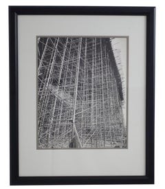 Architectural Industrial Black and White Photograph