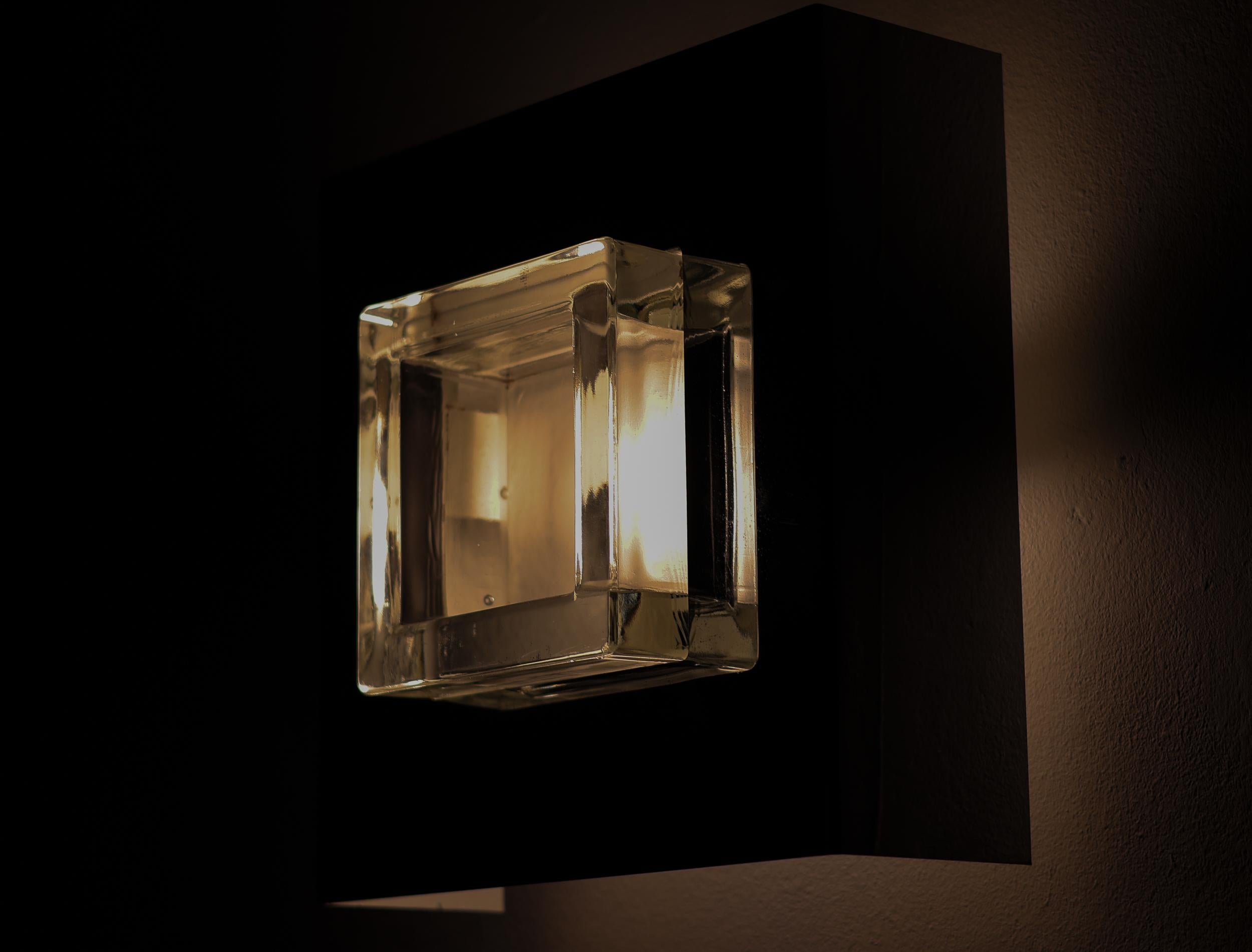 Acciaio Lampada da parete architettonica italiana in vendita