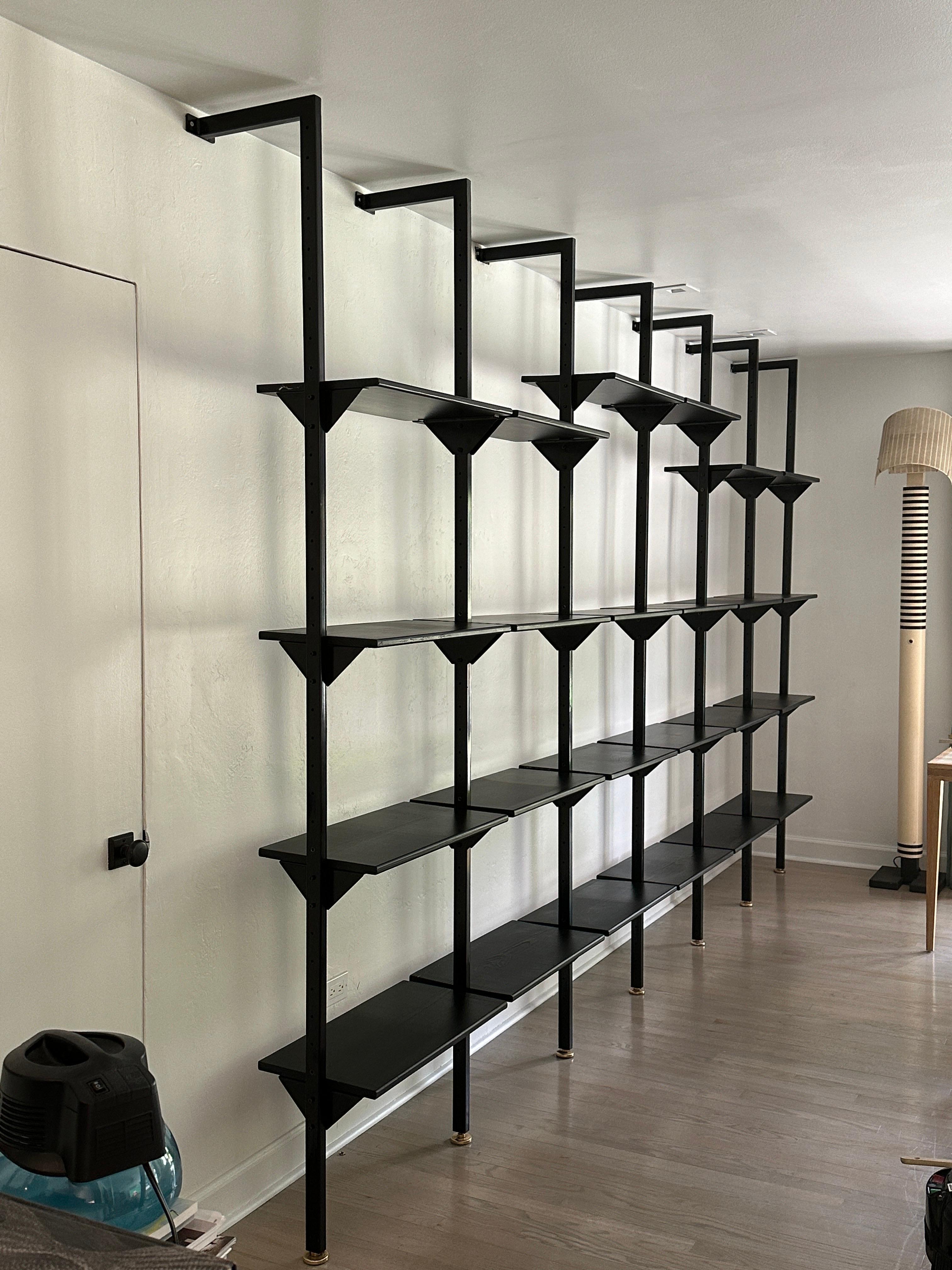 Architectural Italian Wall-Mounted Shelving System For Sale 1