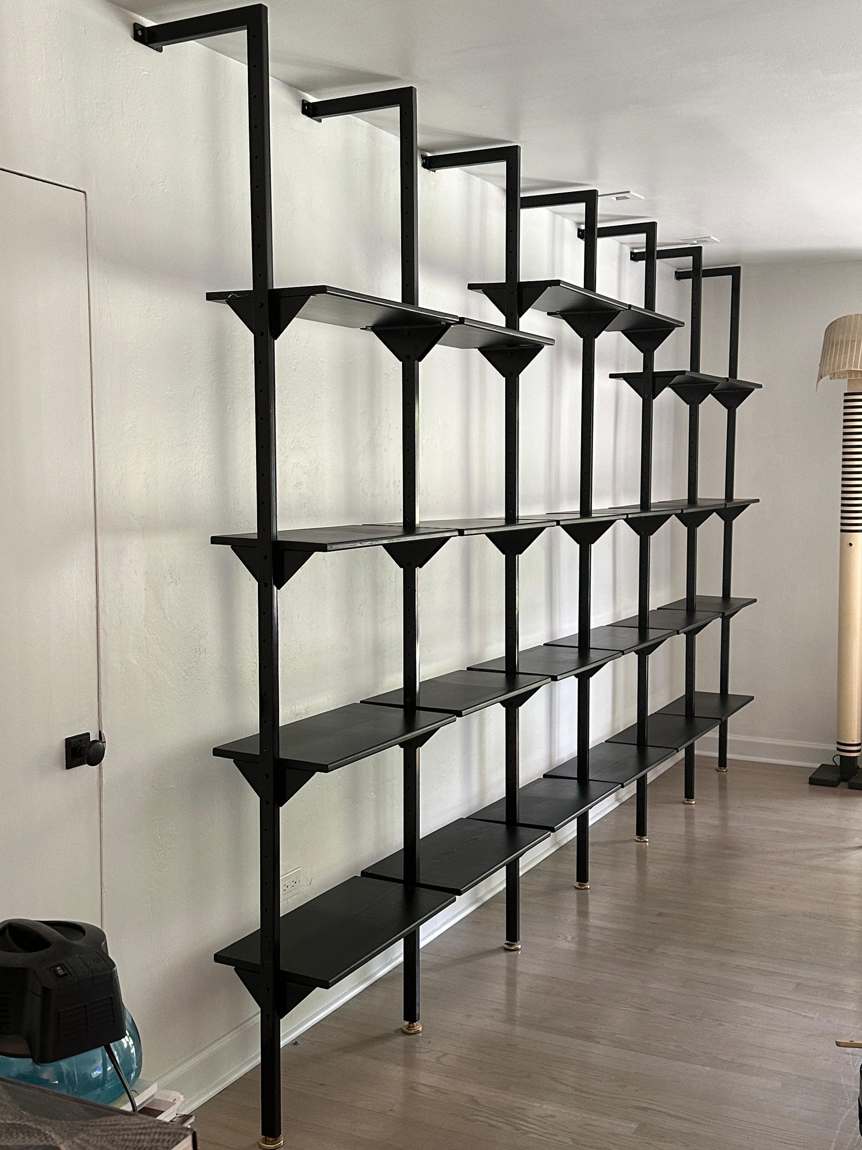 Modern Architectural Italian Wall-Mounted Shelving System For Sale