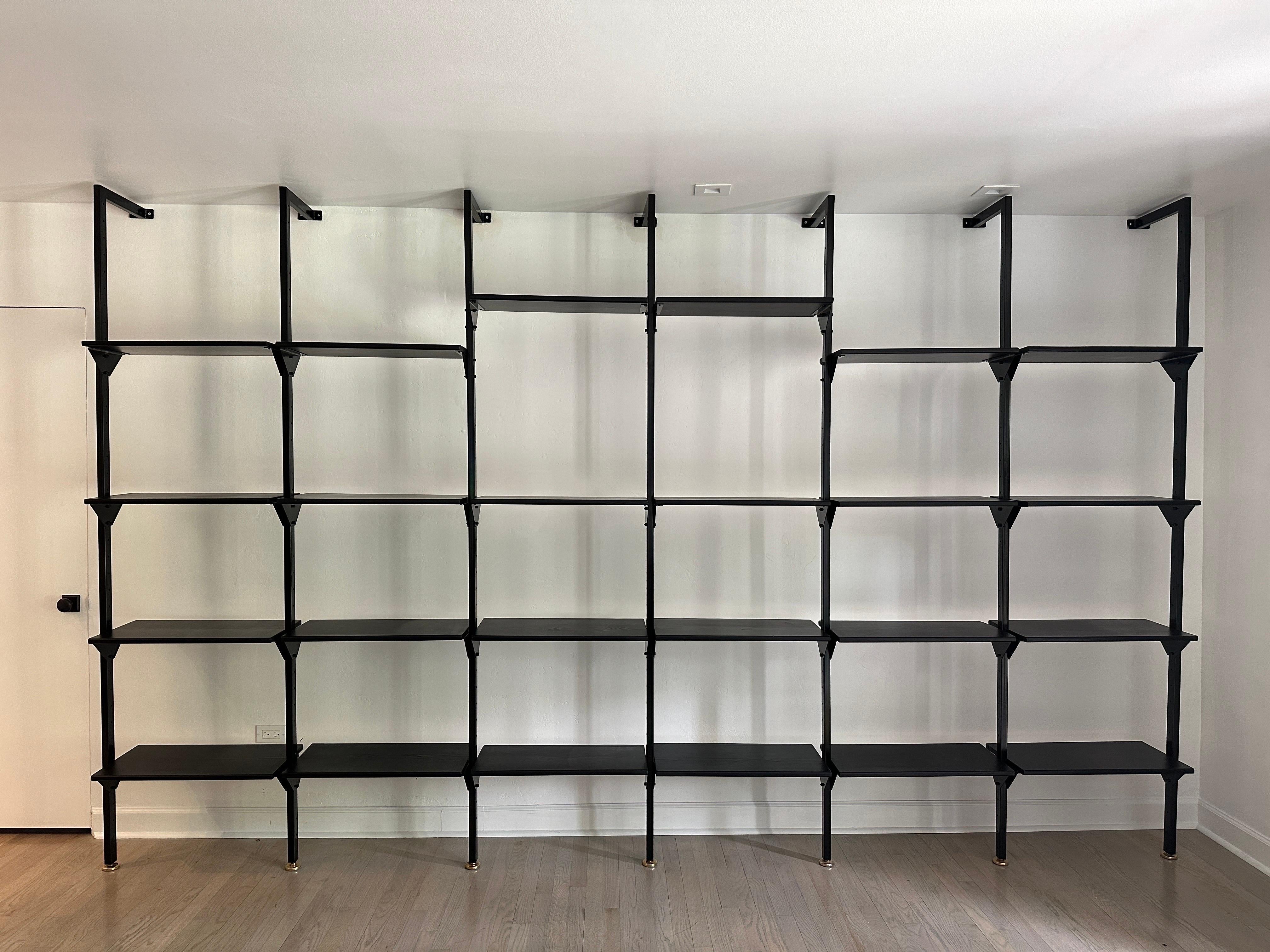 Painted Architectural Italian Wall-Mounted Shelving System For Sale