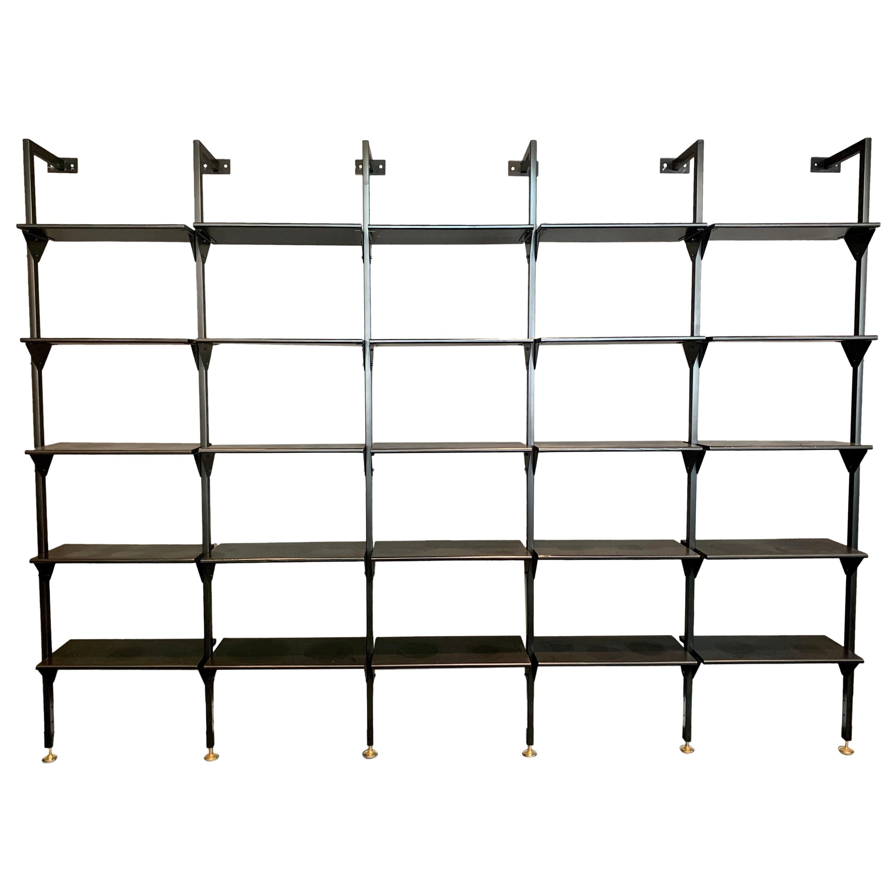 Architectural Italian Wall-Mounted Shelving System