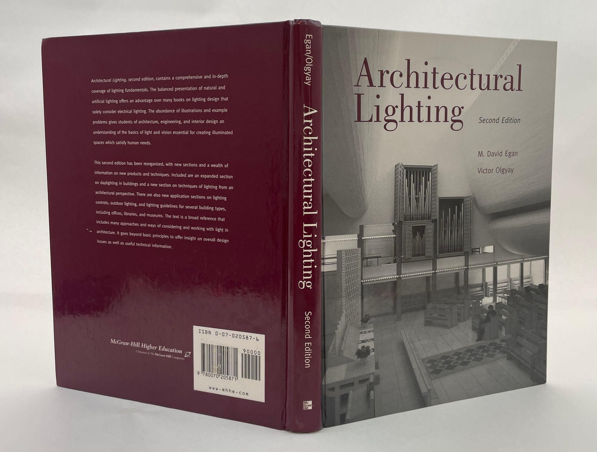 Architectural Lighting Hardcover by M. David Egan and Victor Olgyay In Good Condition For Sale In North Hollywood, CA