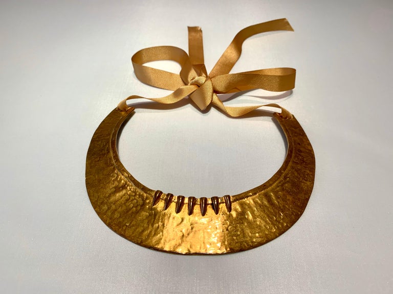 Ancien Collier Bronze émaillé Era Line Vautrin - Années 1950 - Occasion