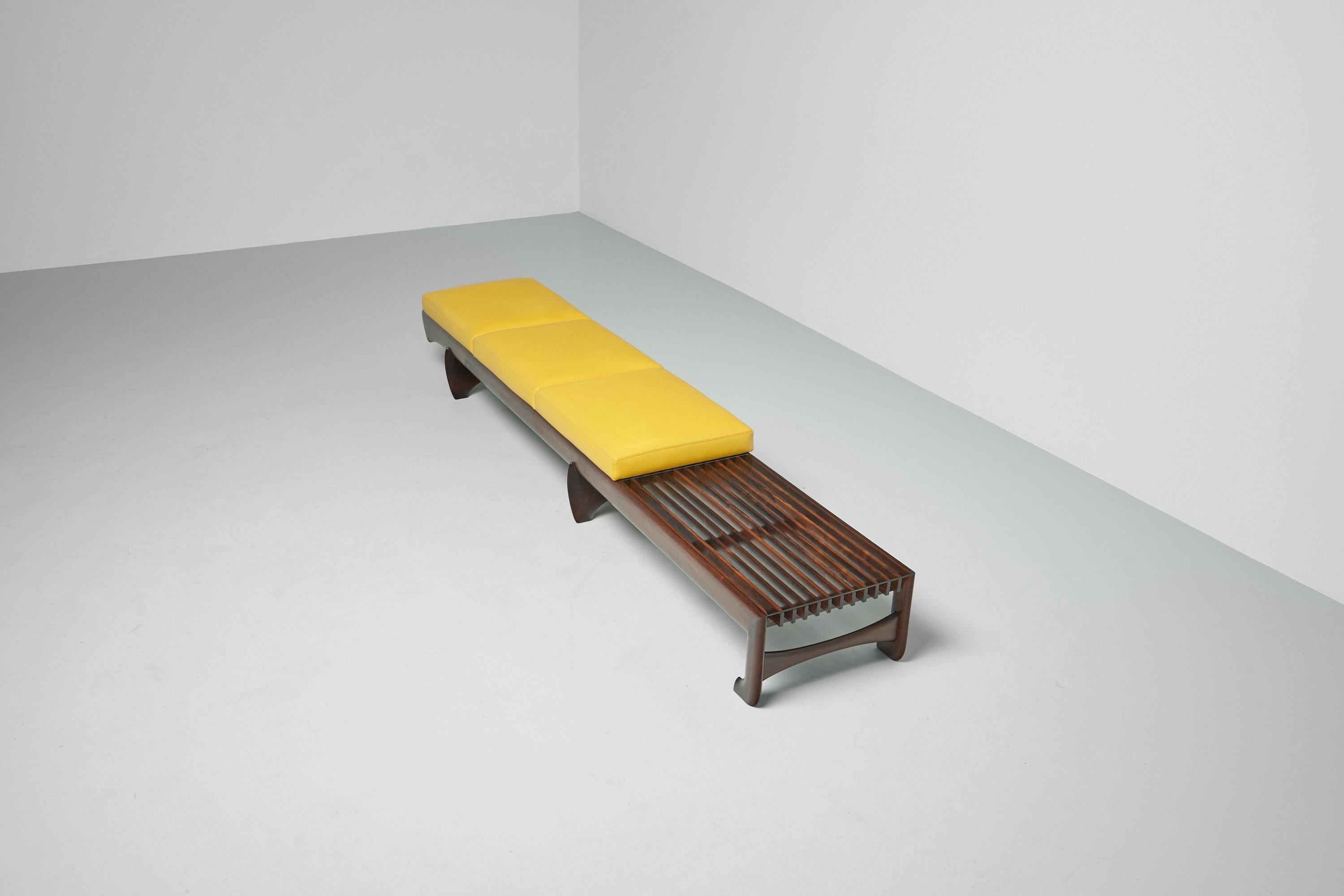 Architectural Long Bench Made in Brazil, 1960 6