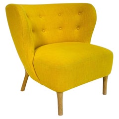 Architectural Lounge Chair in Golden Tweed, Attributed to Decca Furniture LTD