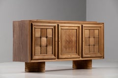 Architectural Mahogany Sideboard, France, 1960s