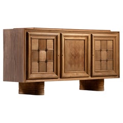 Architectural Mahogany Sideboard, France, 1960s
