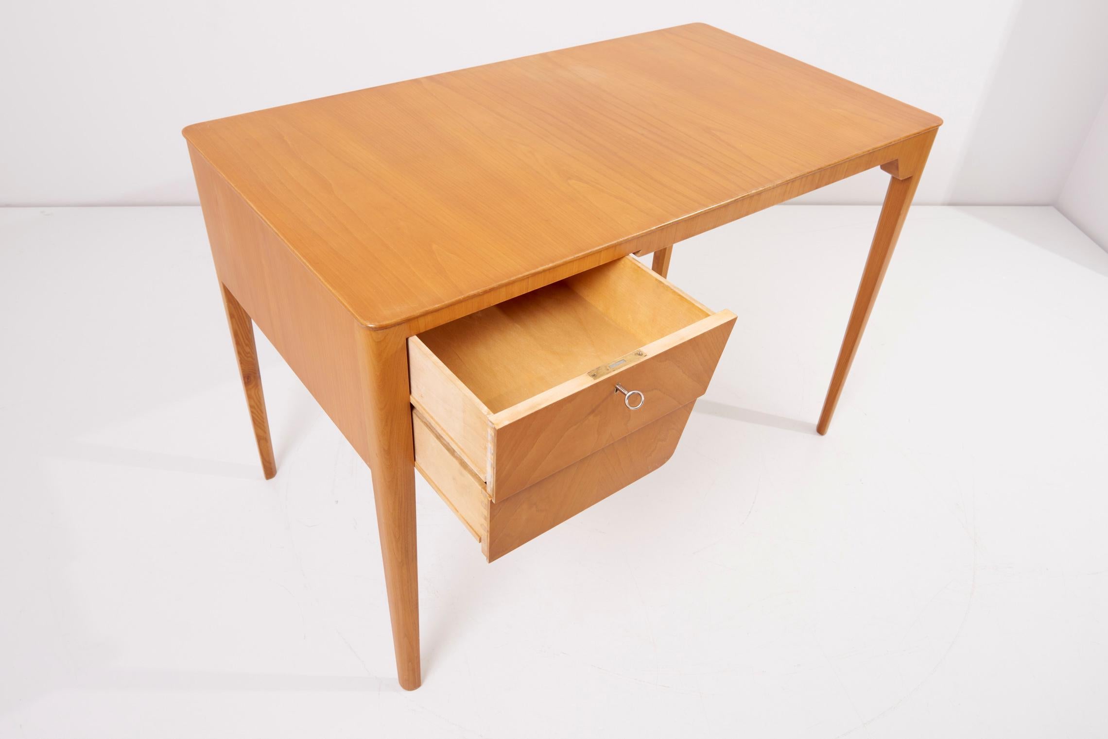 Architectural Mid Century Desk, 1940s, Sweden For Sale 3