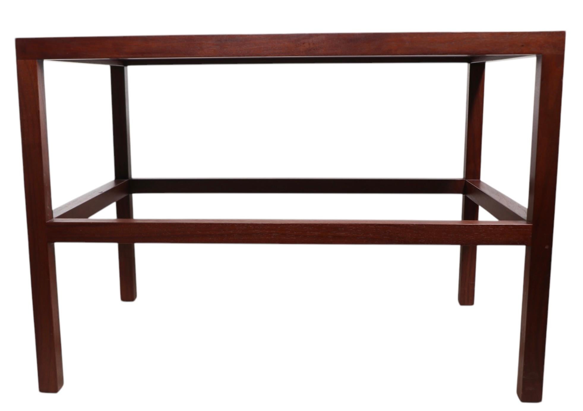 Architectural Mid Century End Table att. to Wormley for Dunbar For Sale 7