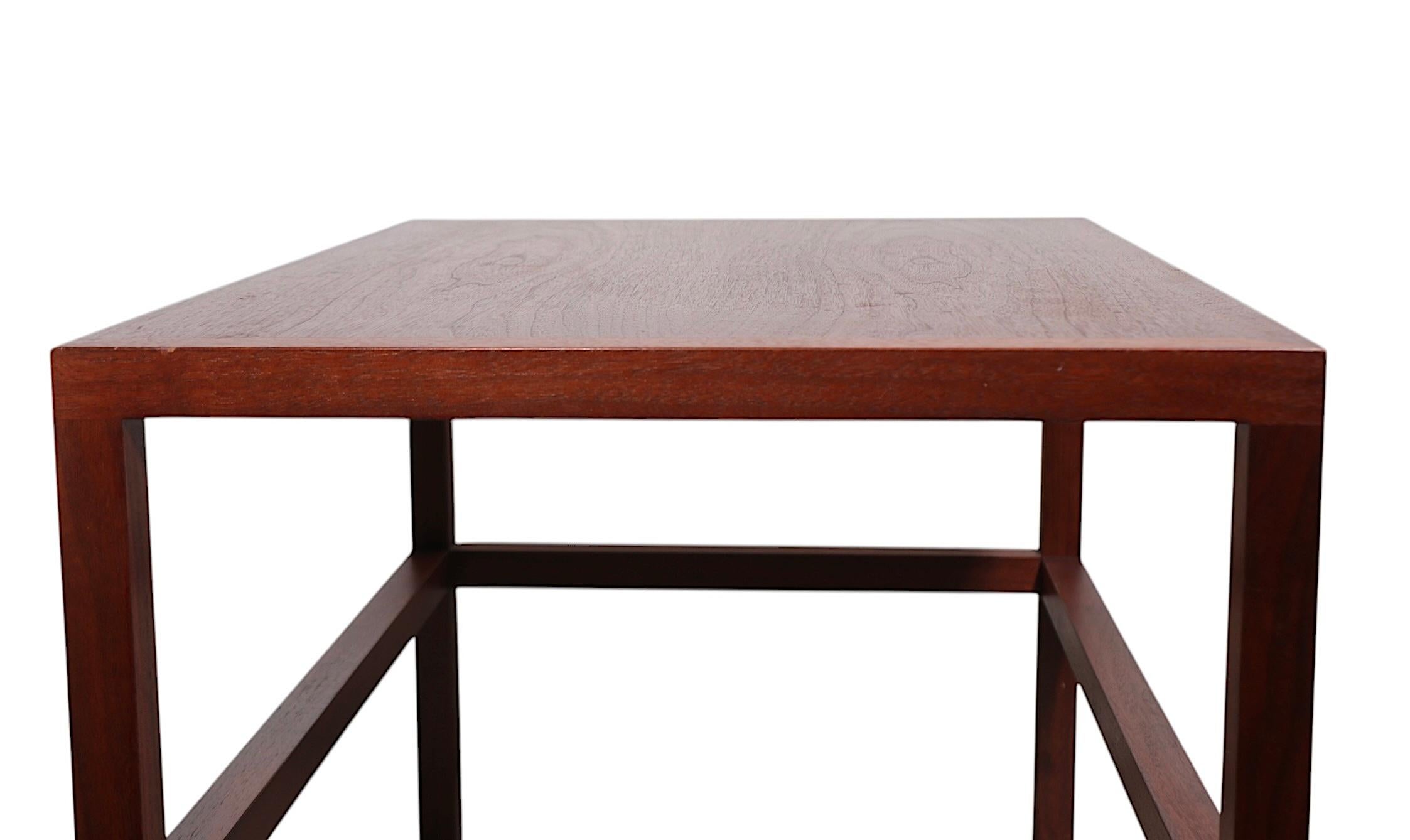 Mid-Century Modern Architectural Mid Century End Table att. to Wormley for Dunbar For Sale