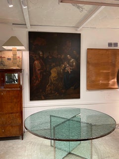 Architectural Mid Century Glass Dining Table by Steve Chase 1970s